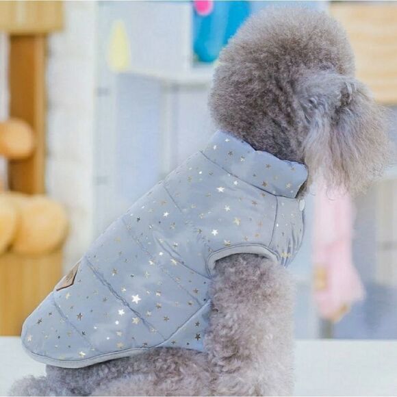 🎉HP🎉 Star Pattern Puffy Dog Jacket - Picture 3 of 7